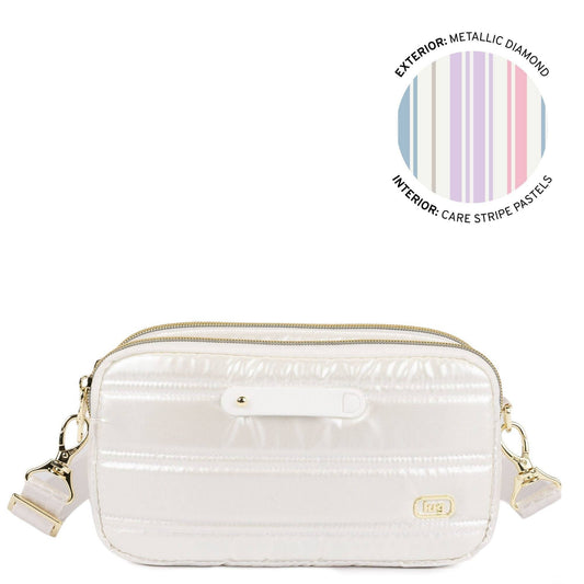 LUG Coupe XL Plus Convertible Crossbody Bag with Charm Bar: METALLIC DIAMOND