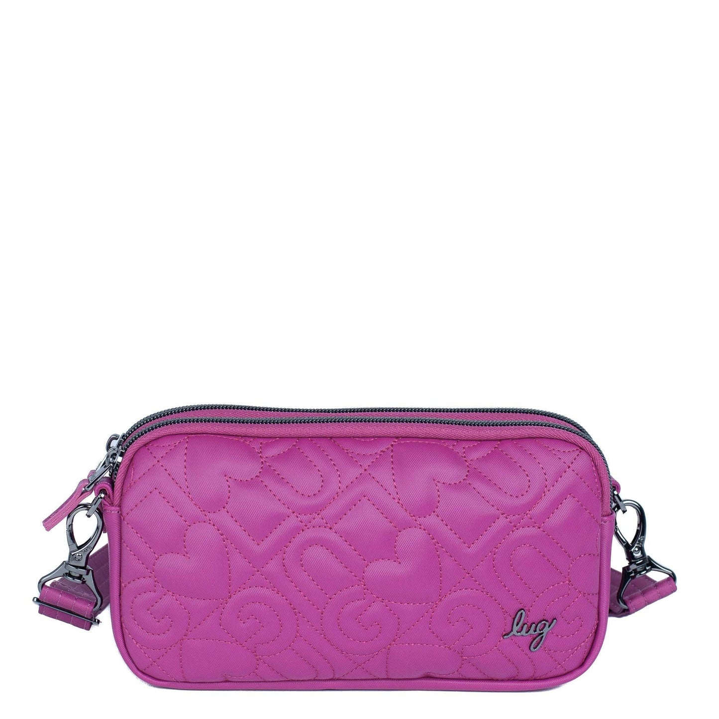 LUG Coupe XL Love Satin Luxe Convertible Crossbody Bag: ORCHID PINK