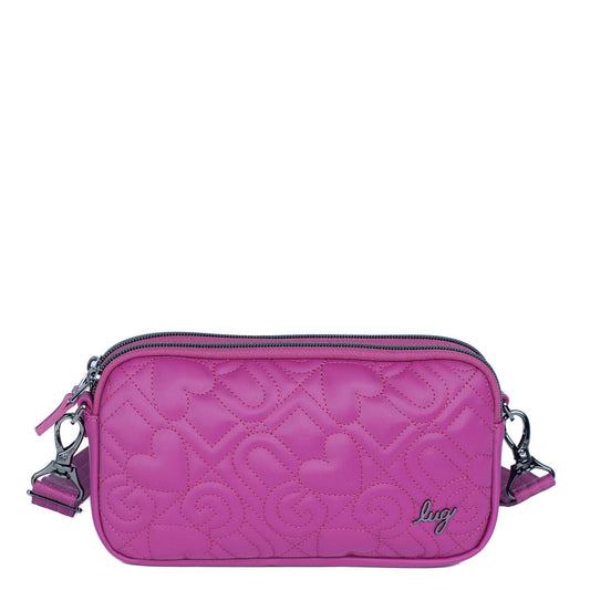 LUG Coupe XL Love Satin Luxe Convertible Crossbody Bag: ORCHID PINK
