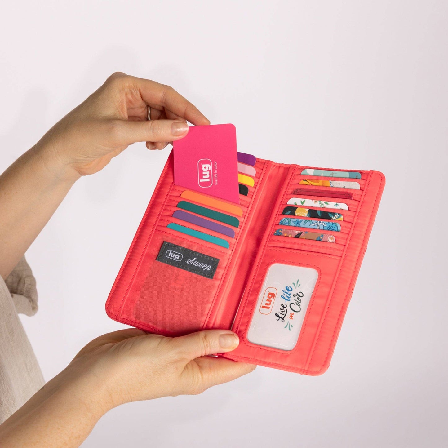 LUG Sweep Slim Flap Wallet: AQUAMARINE