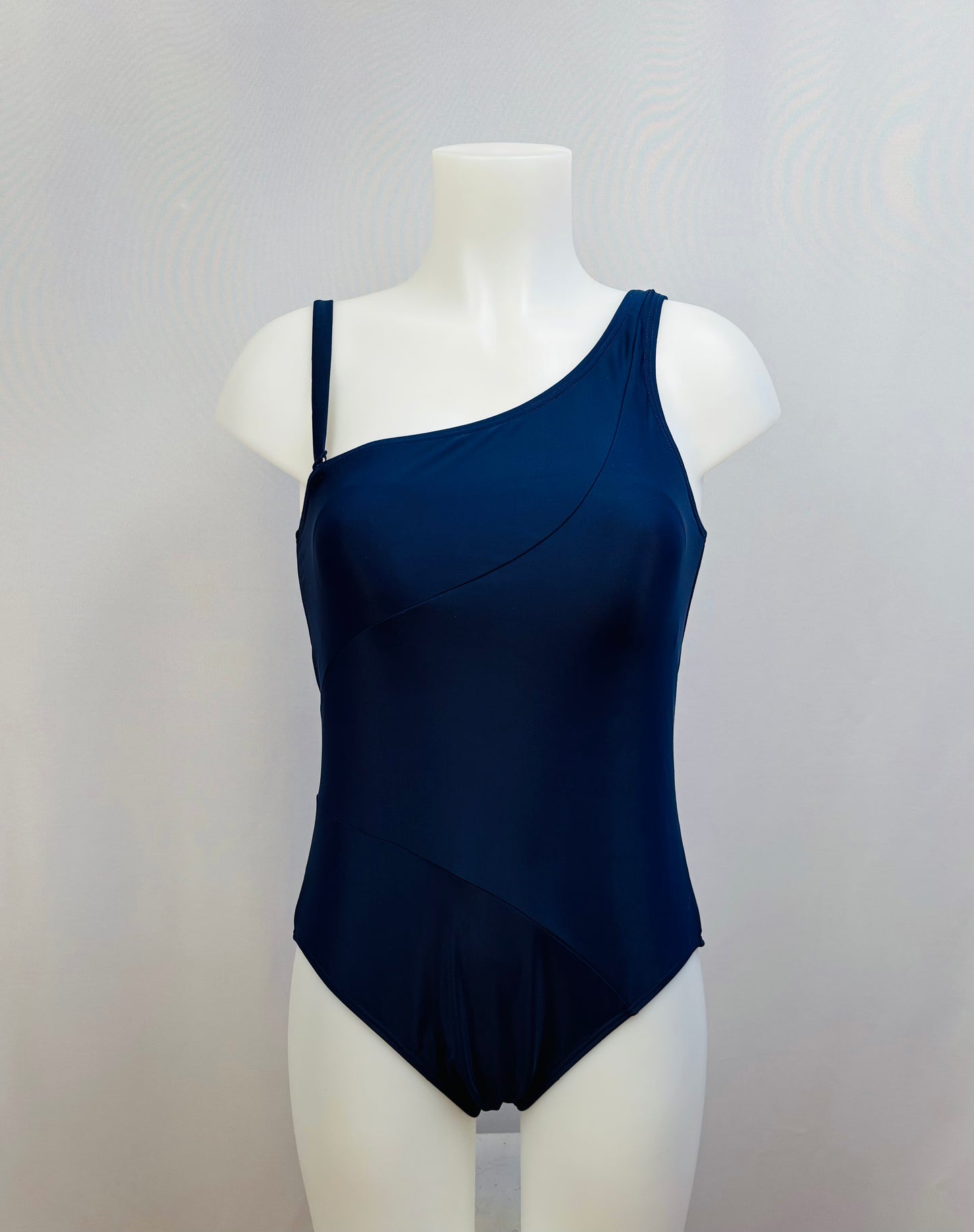 Yummie Navy One Shoulder One Piece Swimsuit