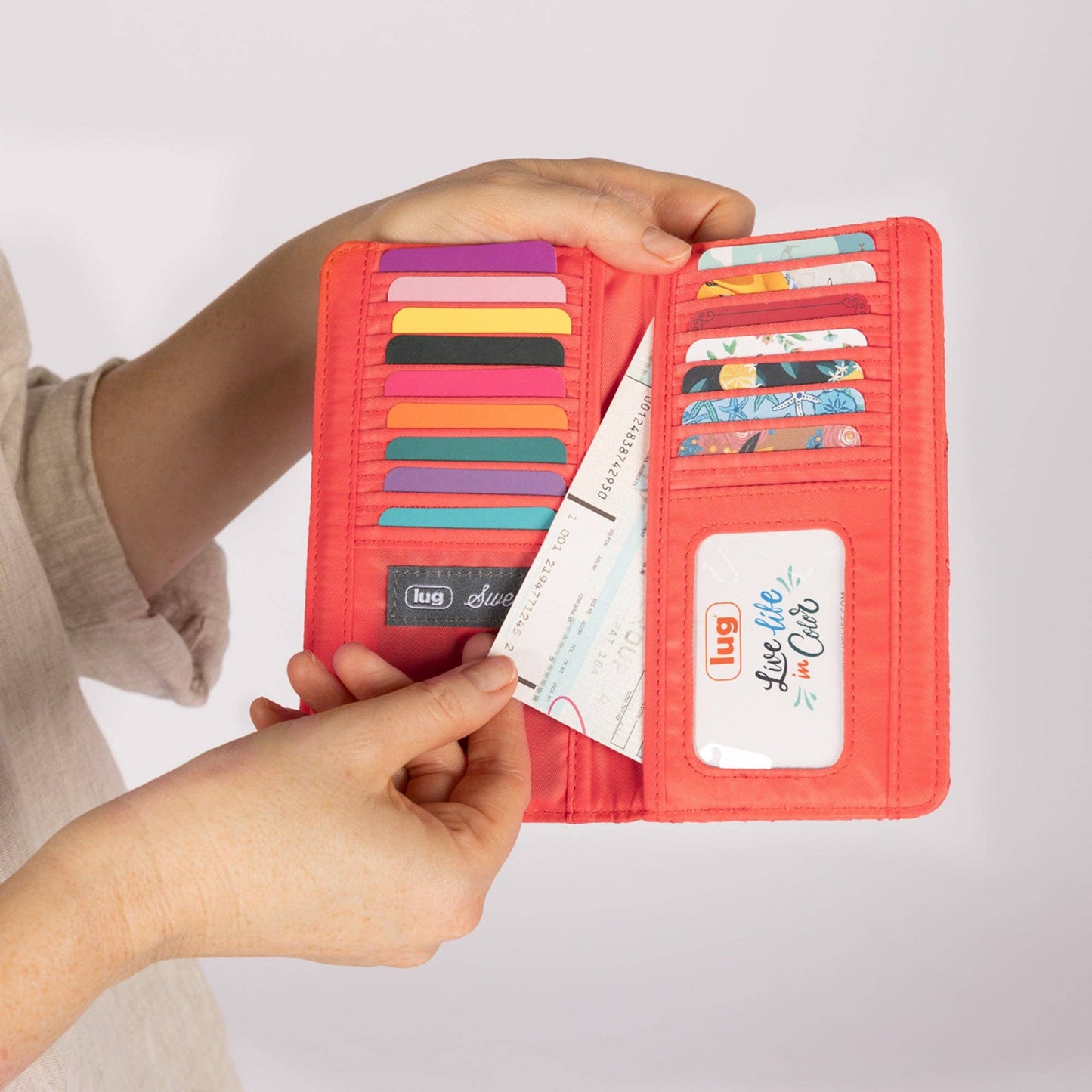 LUG Sweep Slim Flap Wallet: AQUAMARINE