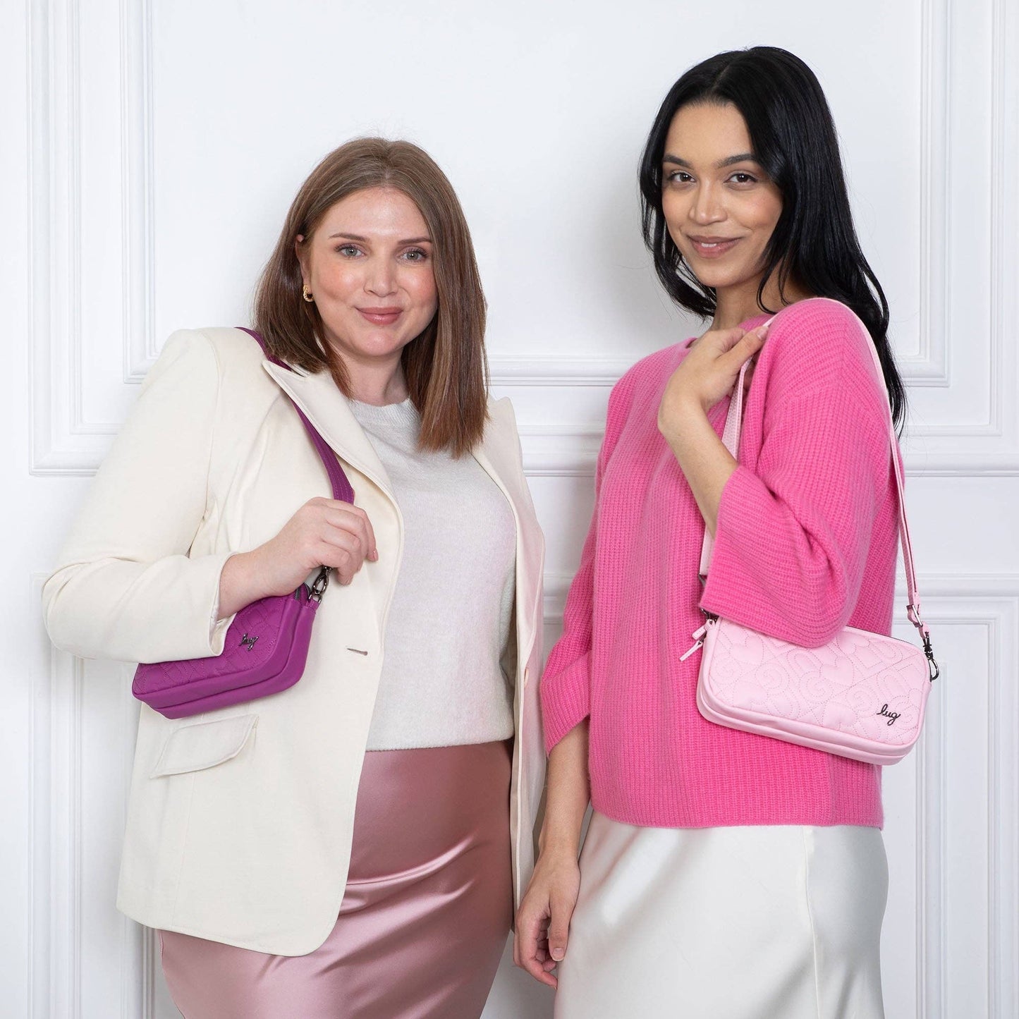LUG Coupe XL Love Satin Luxe Convertible Crossbody Bag: ORCHID PINK