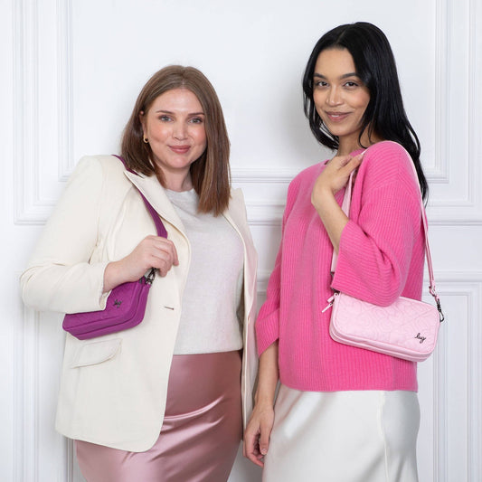 LUG Coupe XL Love Satin Luxe Convertible Crossbody Bag: ORCHID PINK