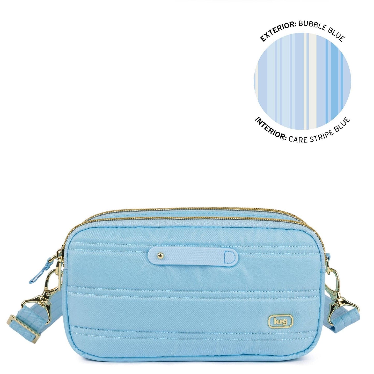 LUG Coupe XL Plus Convertible Crossbody Bag with Charm Bar: BLACK