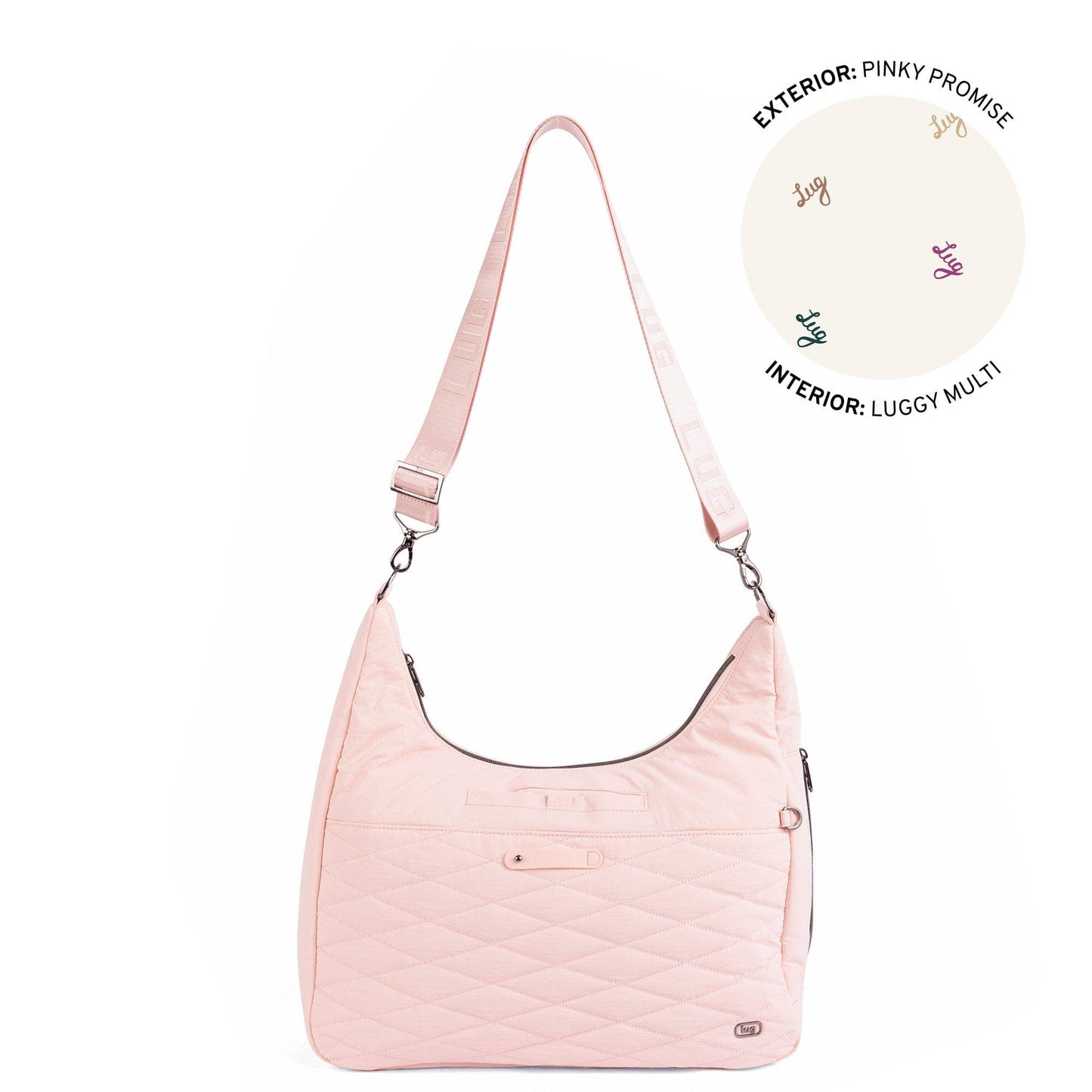 LUG Balsa CloudGo Hobo Crossbody Bag: PINKY PROMISE