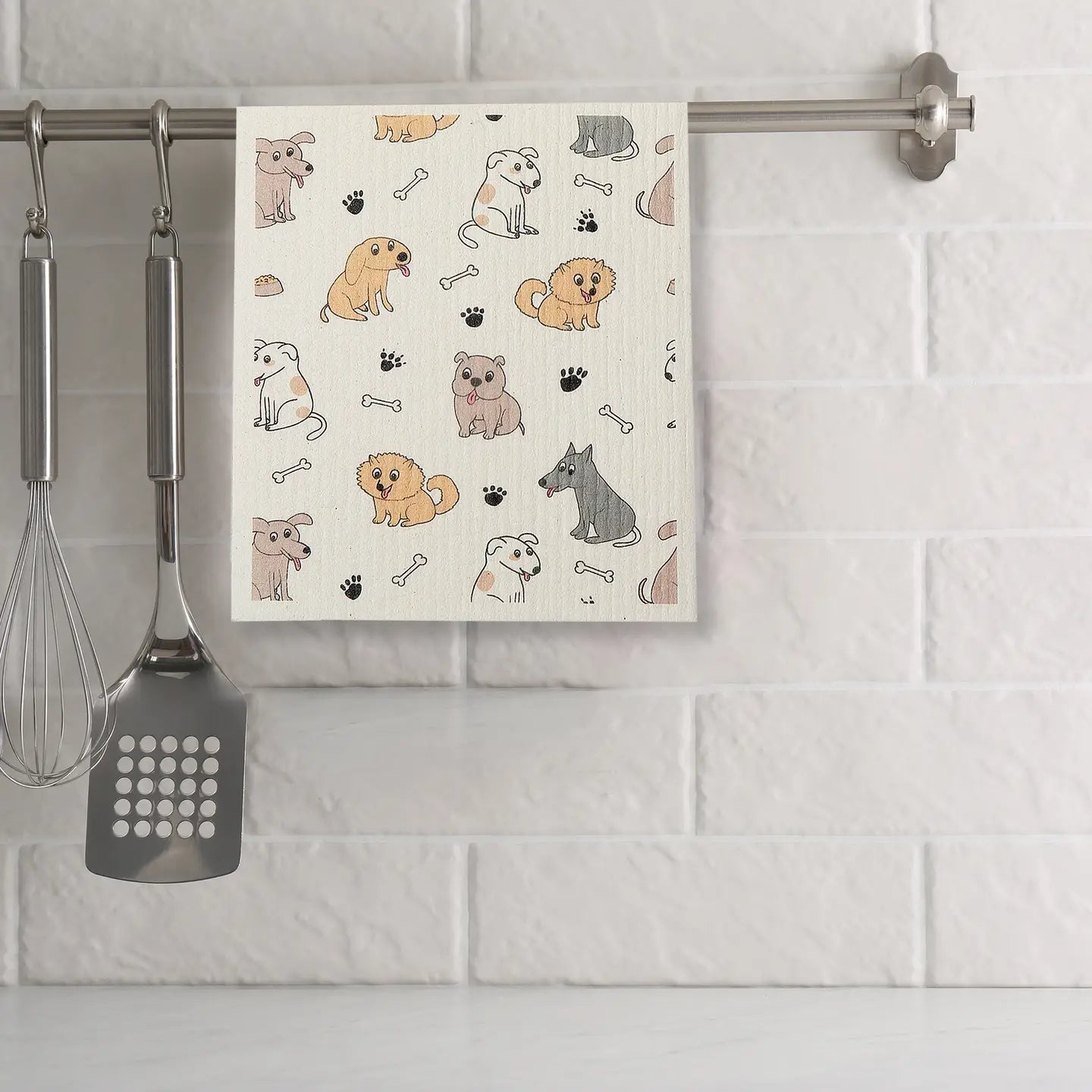 Swedish Dish Cloth Set of 2 Doggy Friends