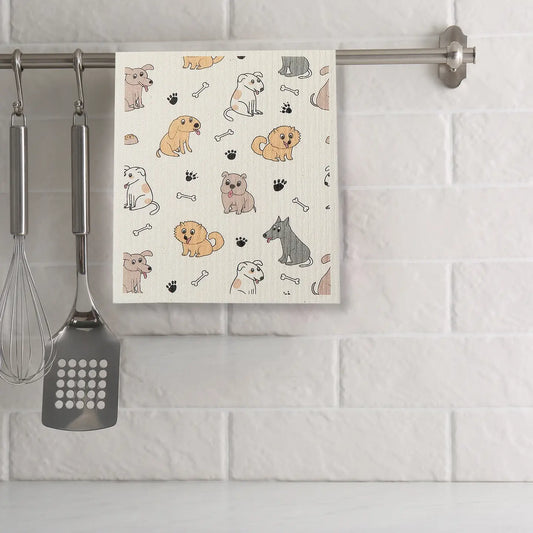 Swedish Dish Cloth Set of 2 Doggy Friends
