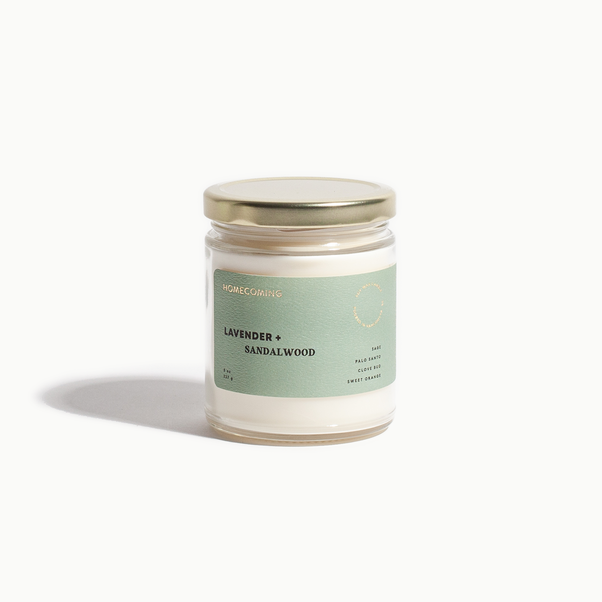 Lavender + Sandalwood Soy Wax Candle