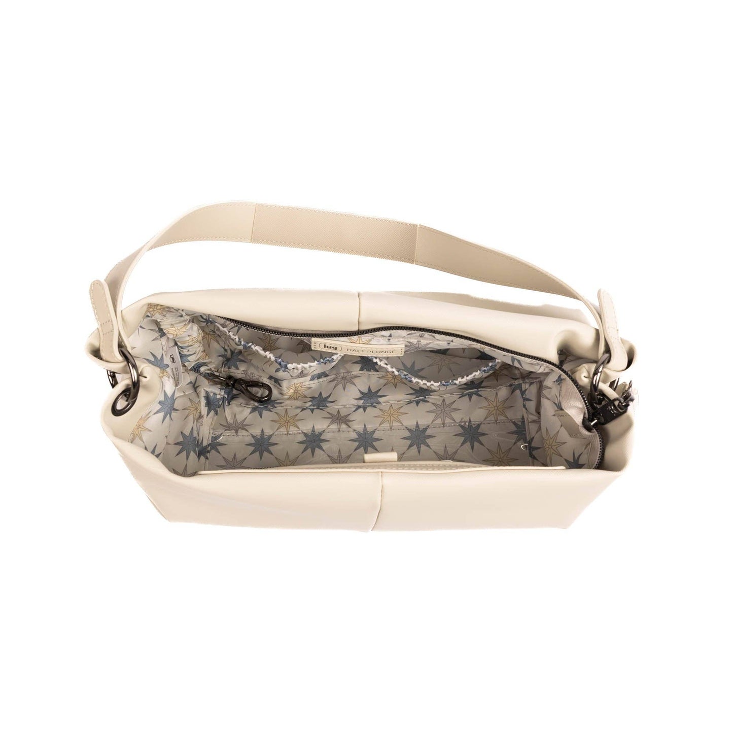 LUG Half Plunge Satin Luxe VL Crossbody Bag: POWERFUL PINK