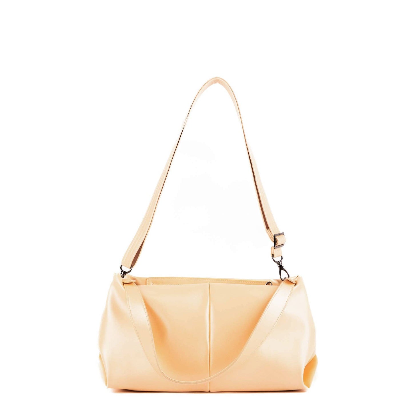 LUG Half Plunge Satin Luxe VL Crossbody Bag: PEBBLE
