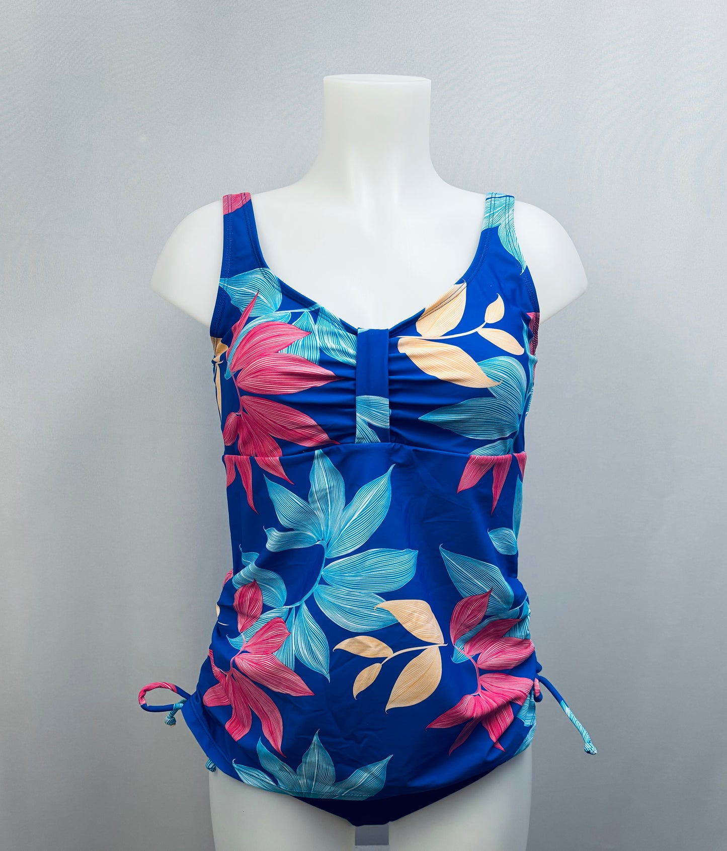 BS Swimwear Blue Leaf Print DCup Tankini