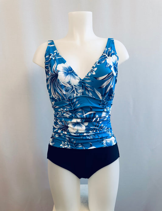 BS Blue Hawaiian One Piece Swimsuit