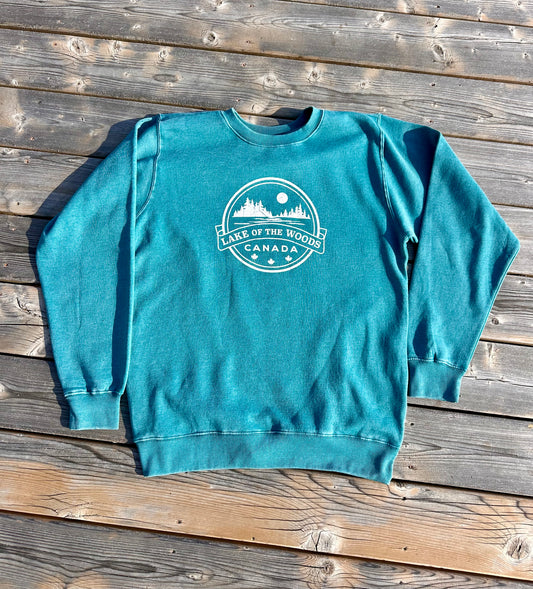 Teal Crew Neck Lake of the Woods Canada