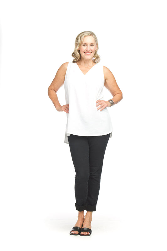 Papillon PT16040 White V-Neck Top