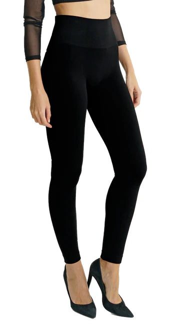 Fashion Village Bamboo 4 Inch High Band Legging - Tummy Tucker