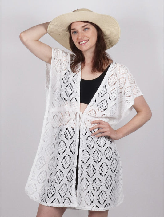 SALE White Lace Cover Up