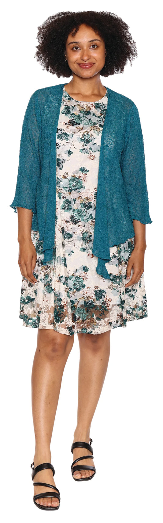 Papa Mesh Cardigan Teal