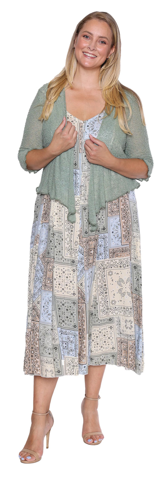 Papa Mesh Cardigan Sage