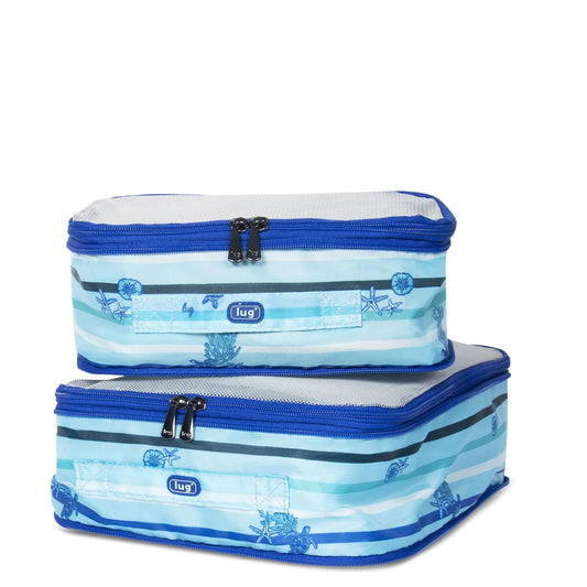 LUG Cargo 2pc Compression Packing Cubes in Sealife Blue