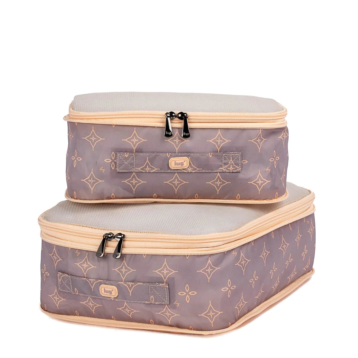 LUG Cargo 2pc Compression Packing Cubes in Metallic Rose