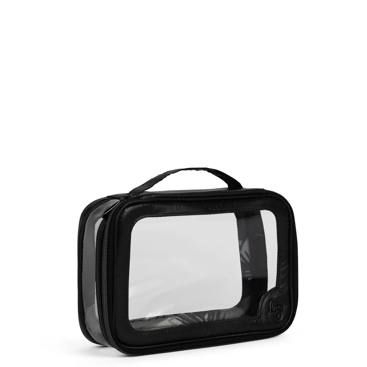 LUG Clear Zip Storage Pouch in Metallic Black