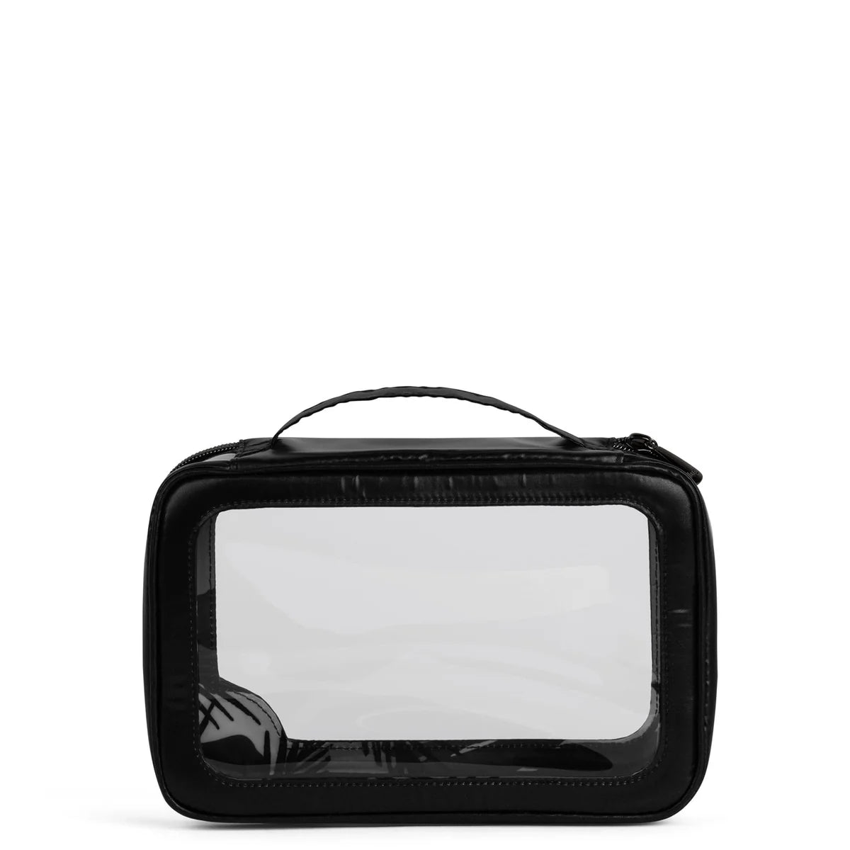 LUG Clear Zip Storage Pouch in Metallic Black