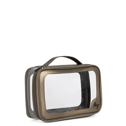 LUG Clear Zip Storage Pouch in Metallic Walnut