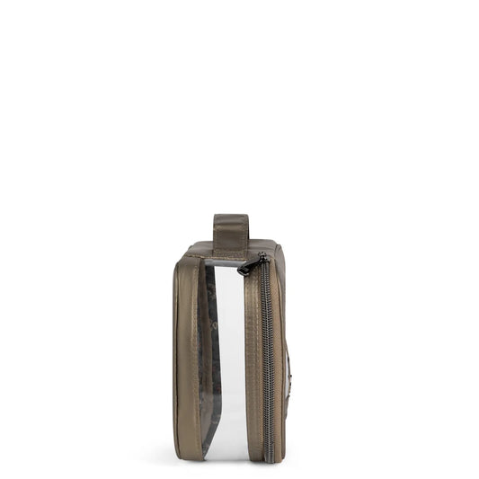 LUG Clear Zip Storage Pouch in Metallic Walnut