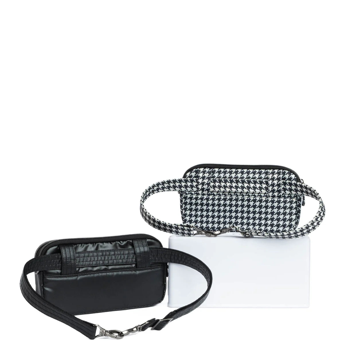 LUG Coupe XL Convertible Crossbody Bag in Metalic Black or Houndstooth
