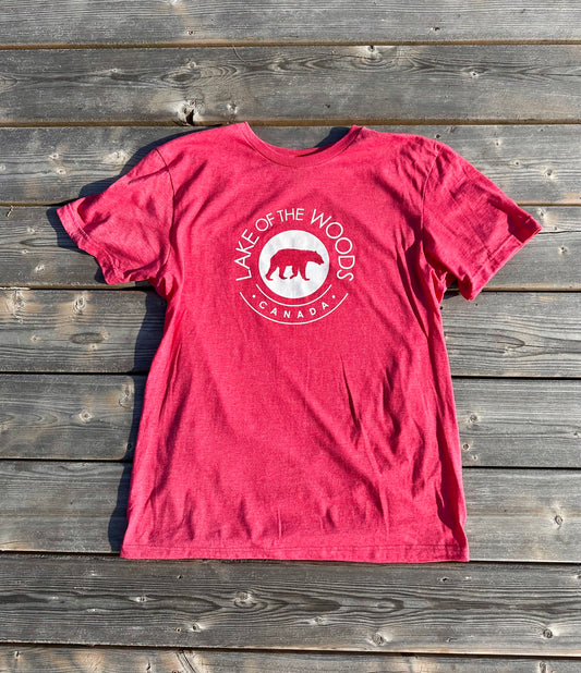 Bear Lake of the Woods Canada in Heather Red