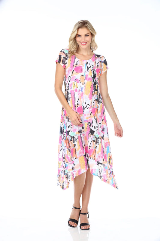 Tango Mano Multi Print Long T-Shirt Dress