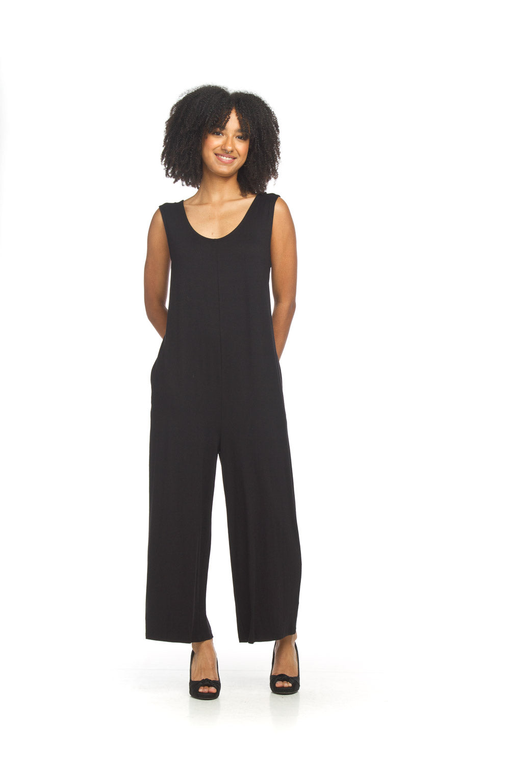 Papillon PP14807 Black Stretch Bamboo Jumpsuit