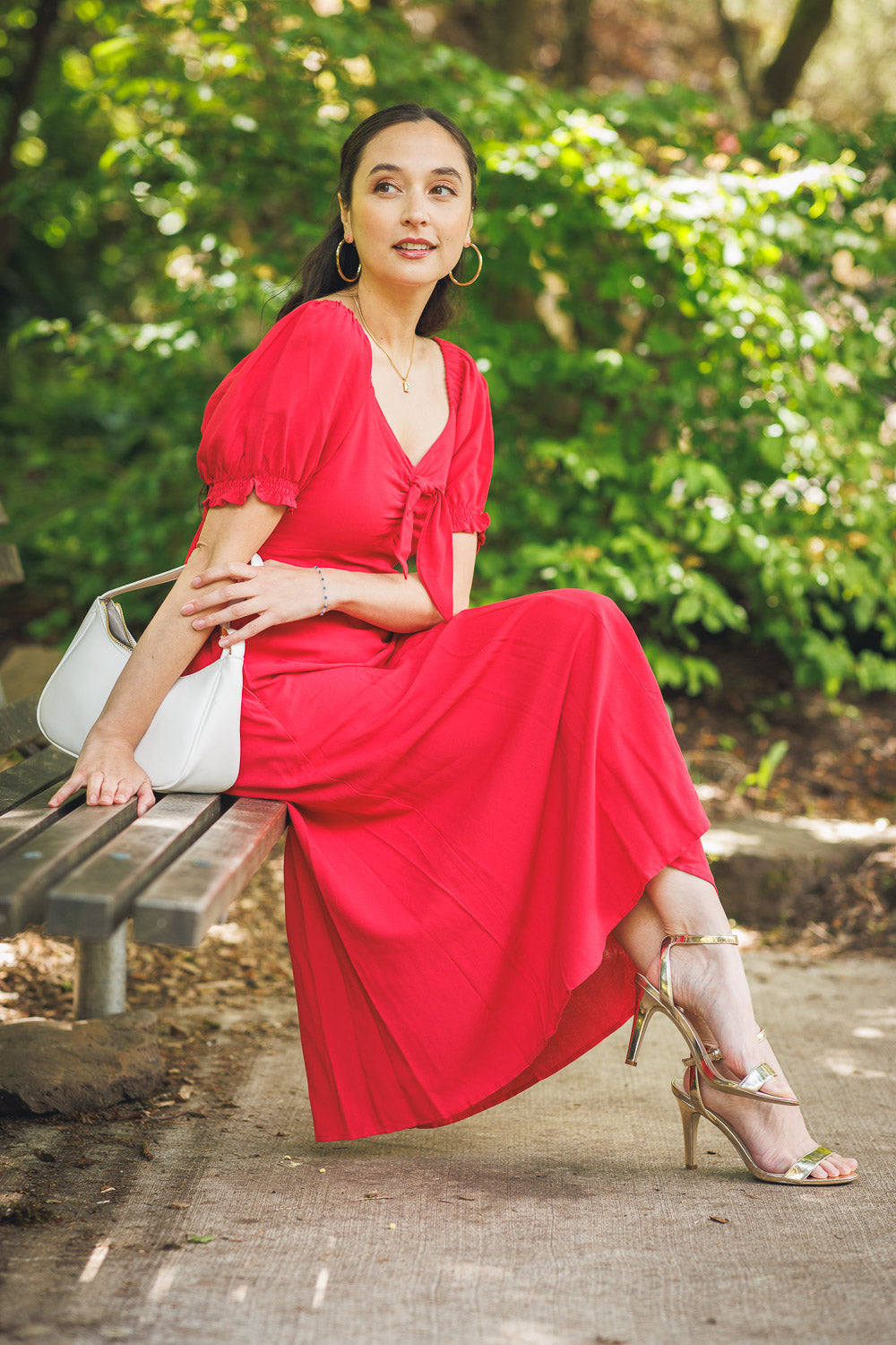 Papillon PD18504 Red OTS Midi Dress