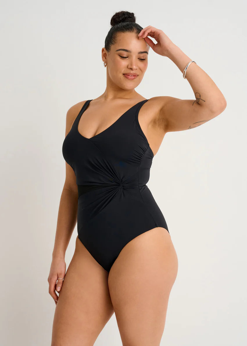 Blcaak Mesh Panel One-Piece Swimsuit