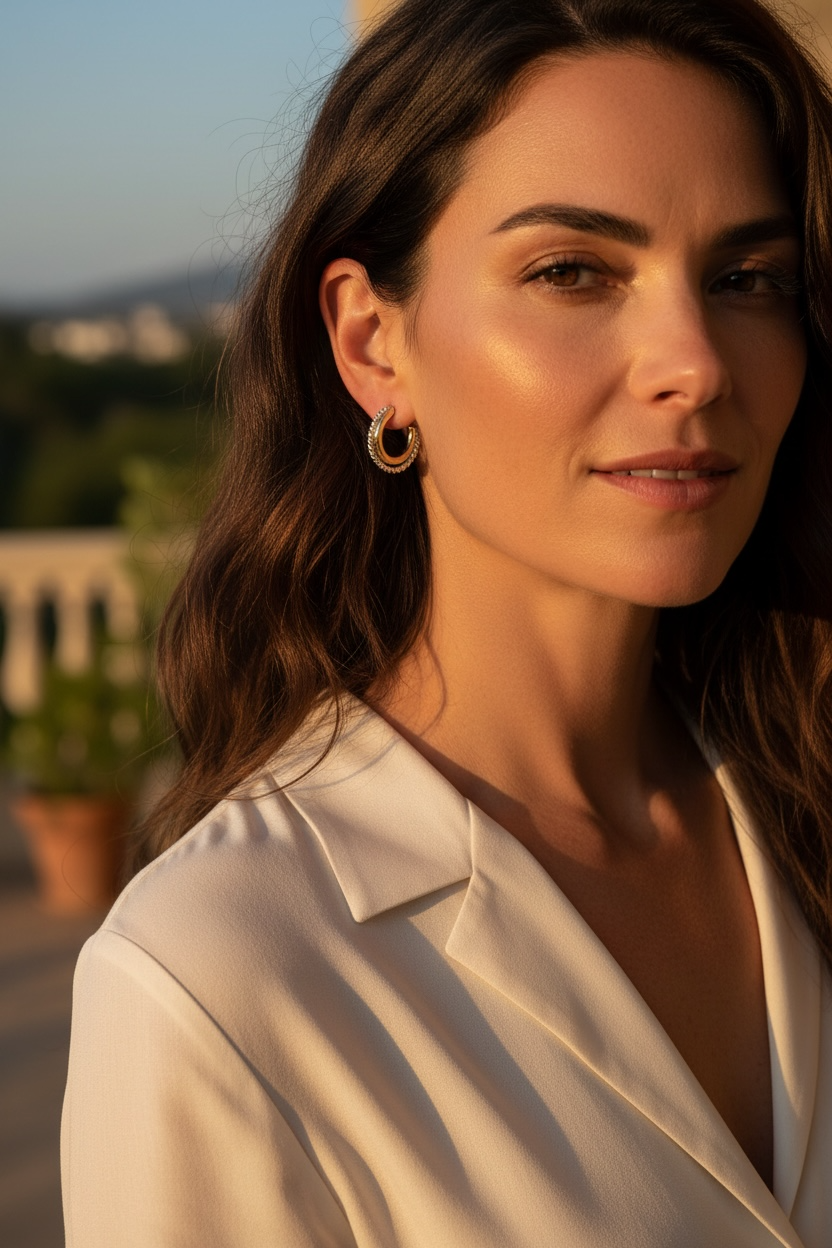 Gold/Silver Hoop Earring