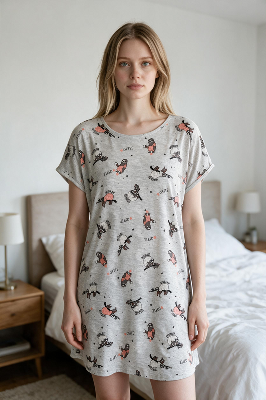 Sleep Shirt Sloth Espresso/Coffee