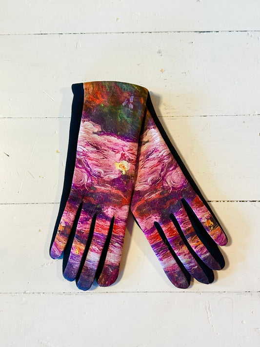 Gloves- Pink watercolour