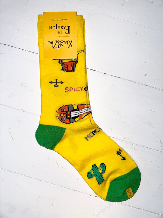 Socks- Yellow Cactus