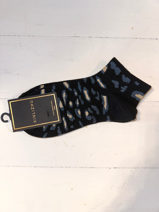 Socks- Black Leopard