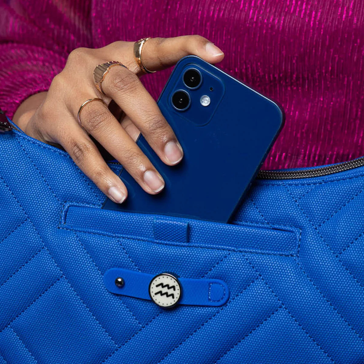 LUG Harmony Matte Luxe VL Crossbody Bag in Sapphire Blue