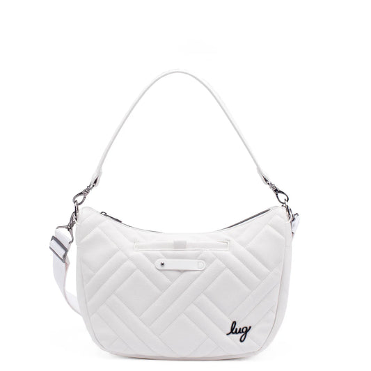 LUG Harmony Matte Luxe VL Crossbody Bag in Pearl White