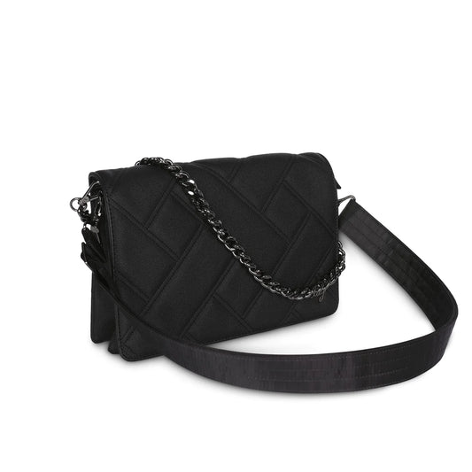 LUG Huddle Matte Luxe VL Shoulder Bag in Black