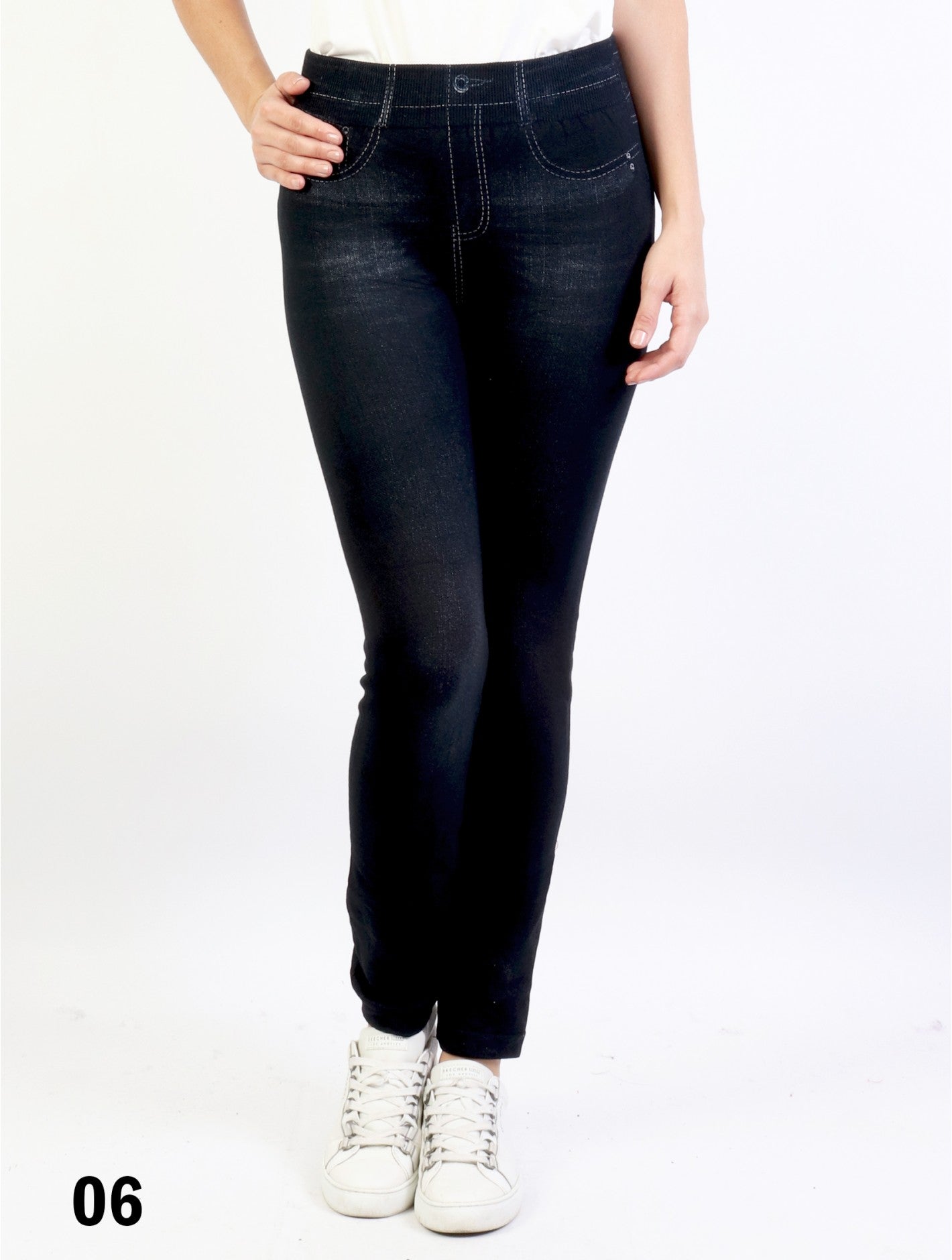 Fleece Lined Legging Dark Denim