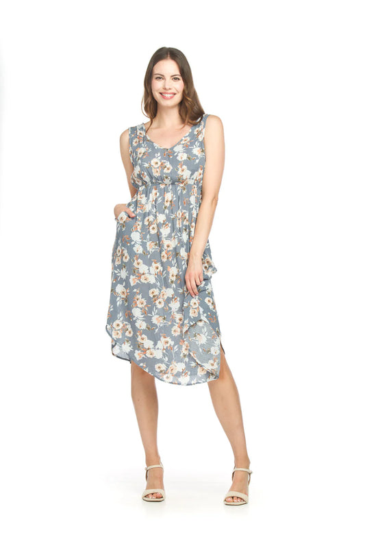 Papillon PD18592 Floral Shirt Hem Dress