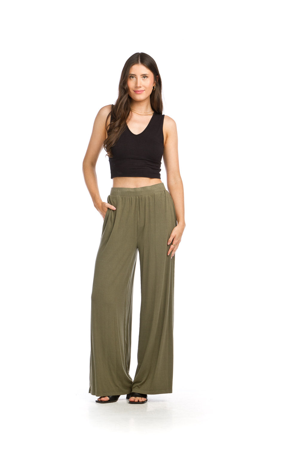 Papillon PP14808 Sage Stretch Bamboo Wide Leg Pant