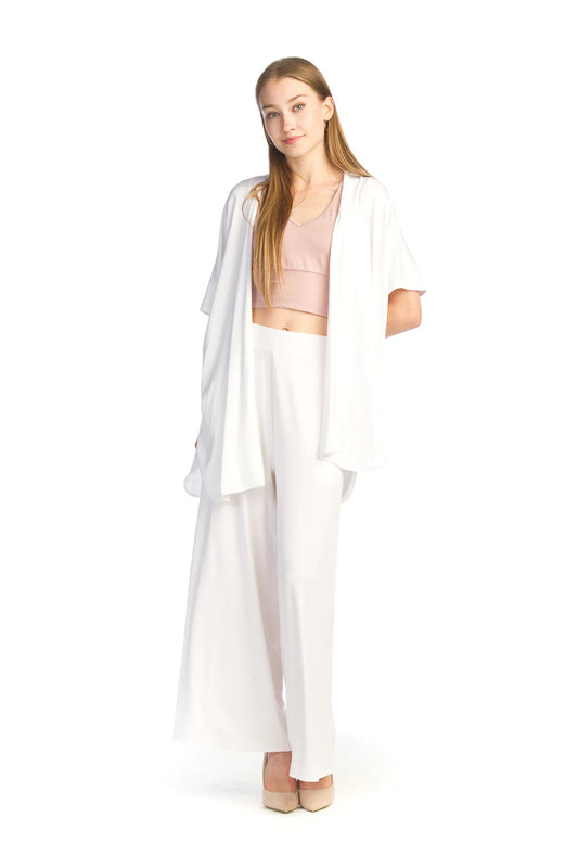Papillon PT14012 White Bamboo Stretchy Coverup