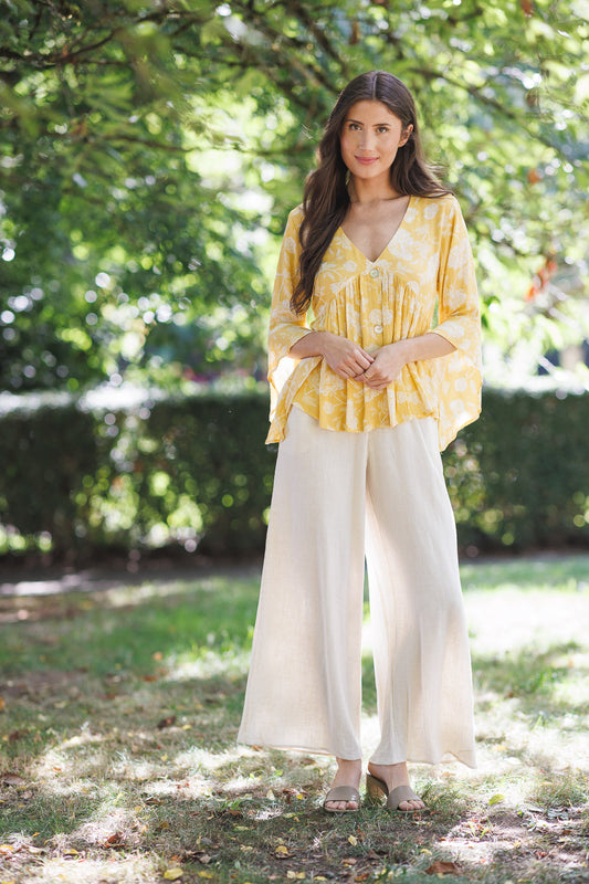 Papillon PP16838 Linen Wide Leg Pant