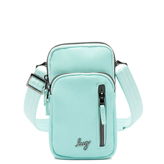 LUG Pitter Patter Matte Luxe VL Crossbody Bag in Aquamarine Blue