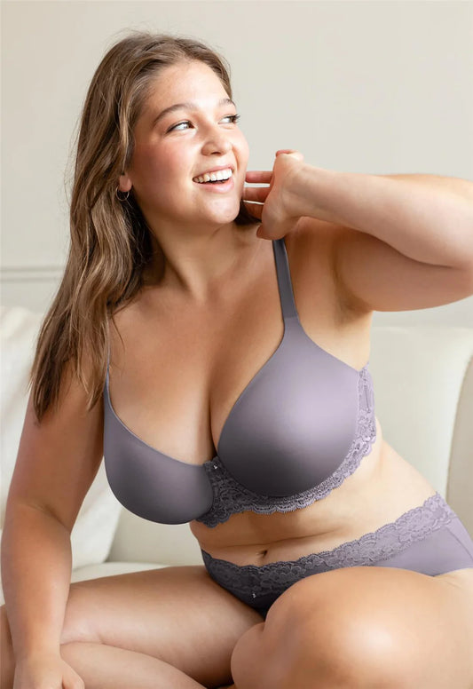 Montelle 9320 Pure Plus Full Coverage T-Shirt Bra in Crystal Grey